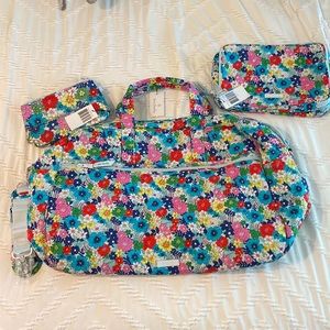 3 Brand New (NWT) Vera Bradley Bags: Far Out Floral Print